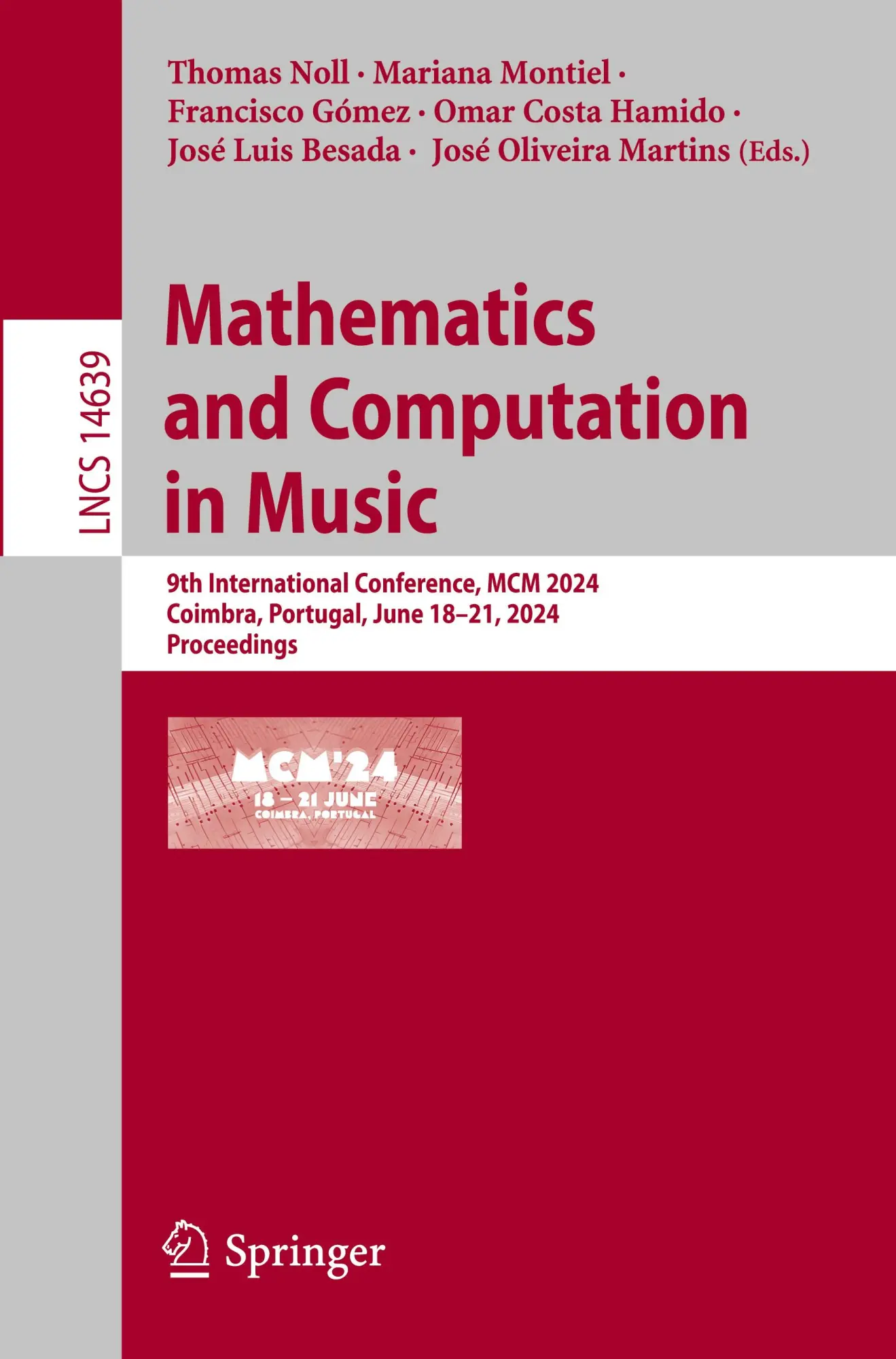 Cover: 9783031606373 | Mathematics and Computation in Music | Thomas Noll (u. a.) | Buch