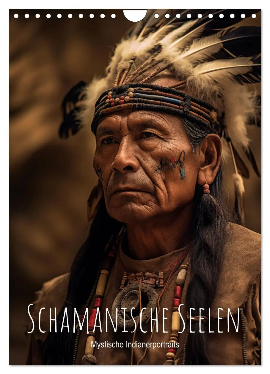 Cover: 9783516286373 | Schamanische Seelen: Mystische Indianerportraits (Wandkalender 2026...