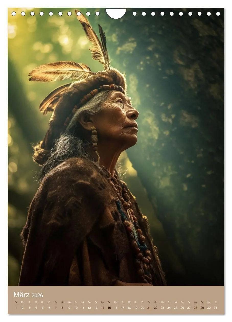 Bild: 9783516286373 | Schamanische Seelen: Mystische Indianerportraits (Wandkalender 2026...