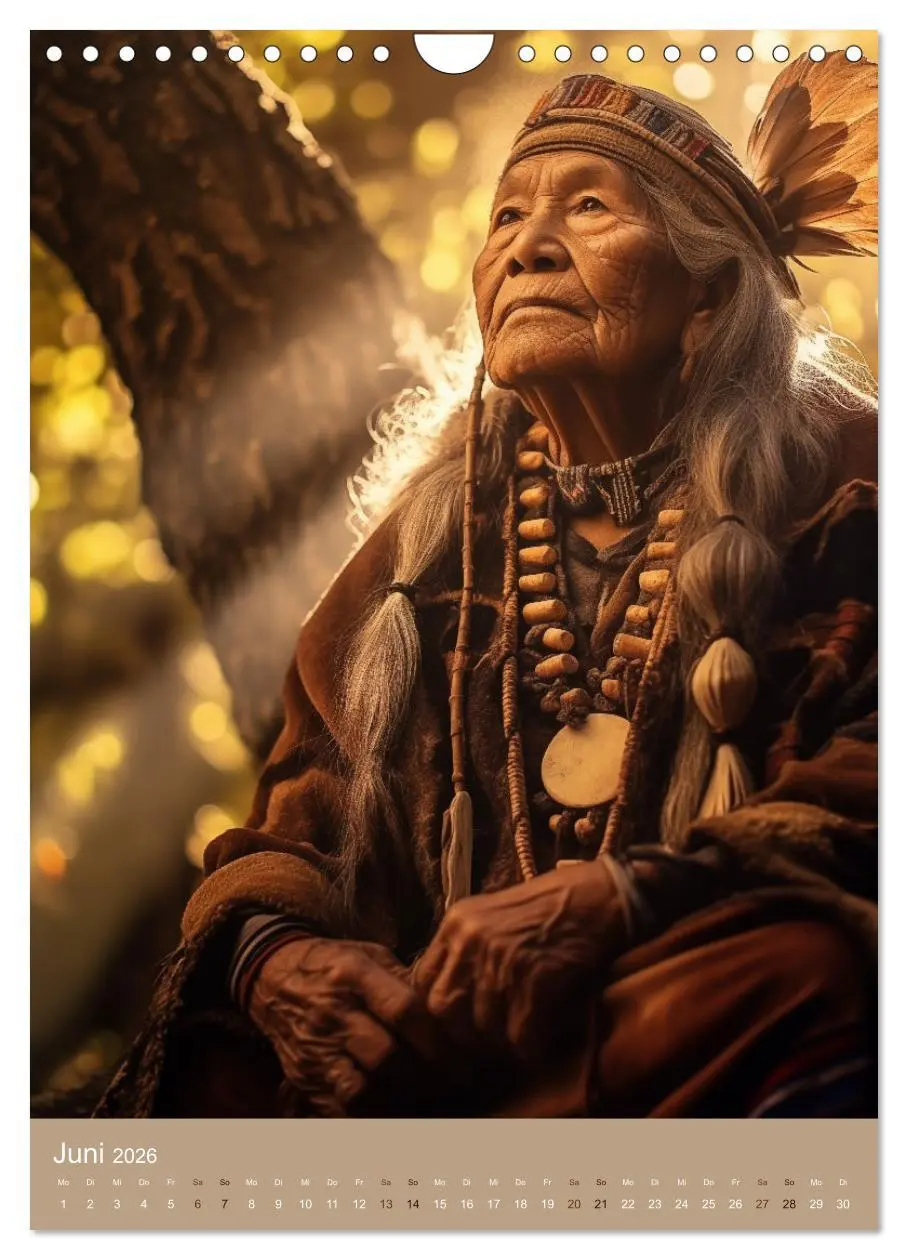 Bild: 9783516286373 | Schamanische Seelen: Mystische Indianerportraits (Wandkalender 2026...