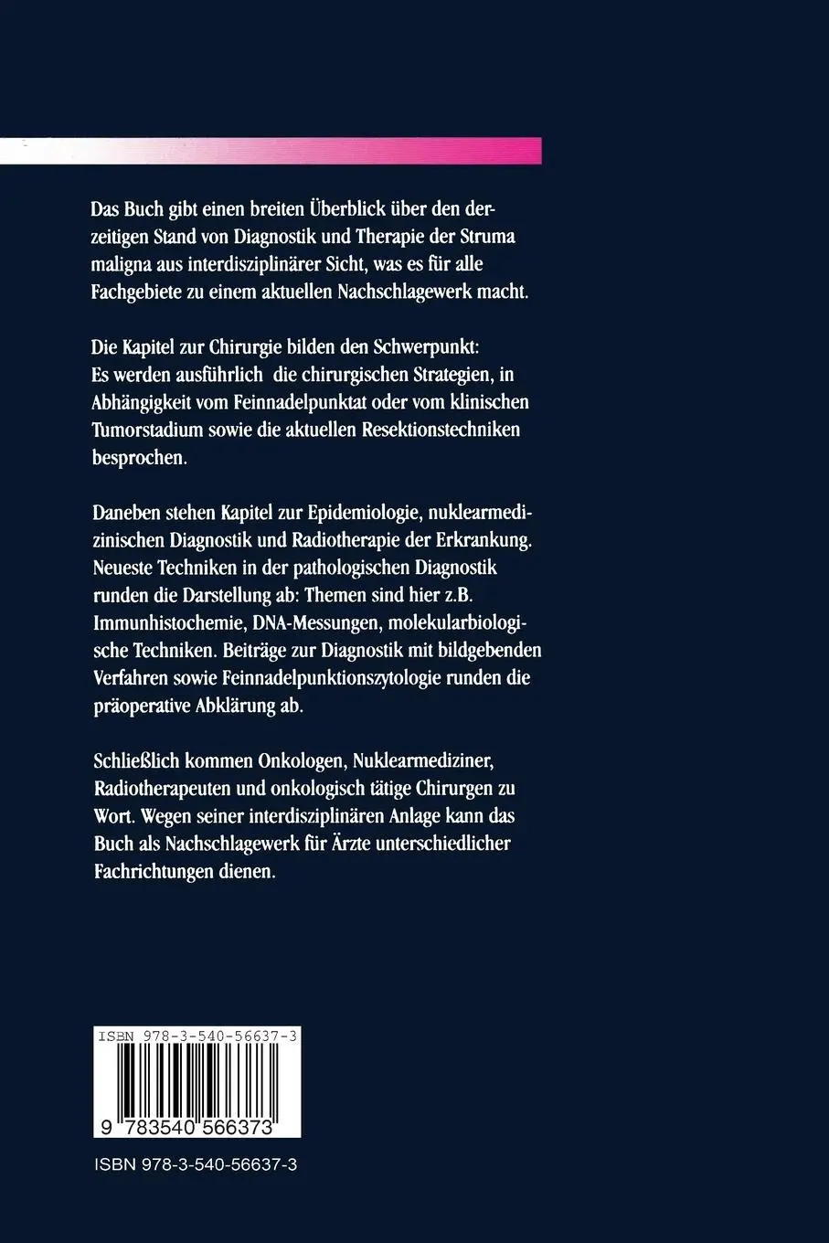 Rückseite: 9783540566373 | Struma maligna | Derzeitiger Stand in Diagnose und Therapie | Buch