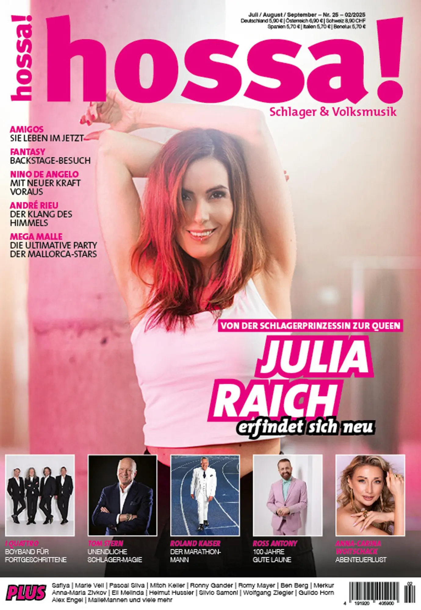Cover: 9783959366373 | hossa! - Das Magazin für Volksmusik und Schlager! Ausgabe #25 | 84 S.