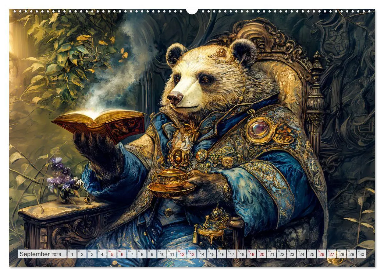 Bild: 9783457326473 | Magische Wesen im Zauberland - Fantasie-Tiere im Steampunk-Kalender...