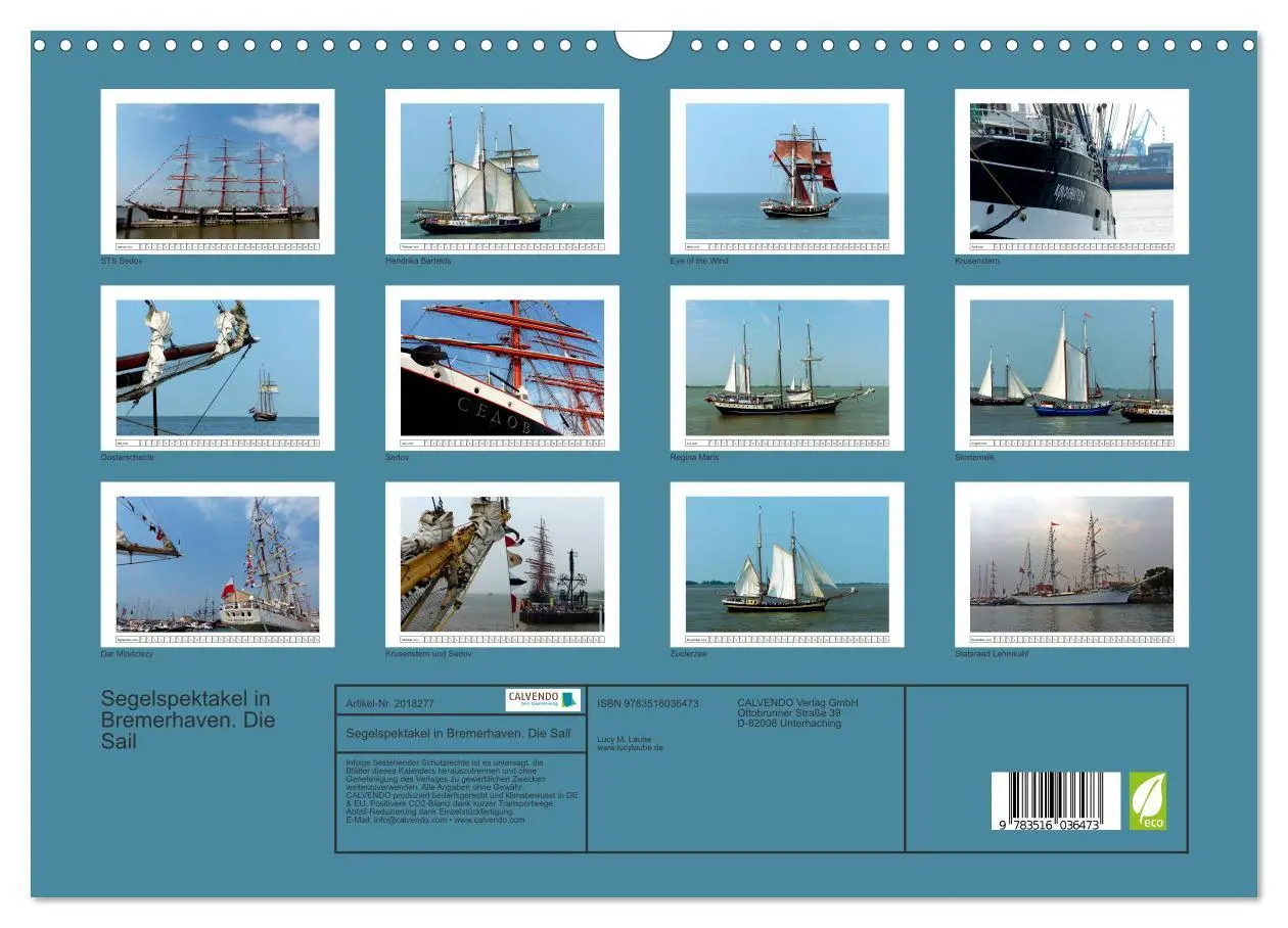 Bild: 9783516036473 | Segelspektakel in Bremerhaven. Die Sail (Wandkalender 2026 DIN A3...