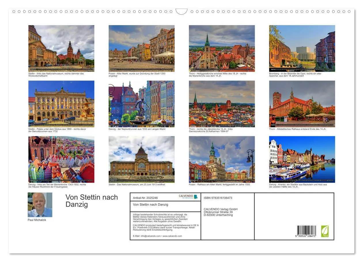Bild: 9783516106473 | Von Stettin nach Danzig (Wandkalender 2026 DIN A2 quer), CALVENDO...