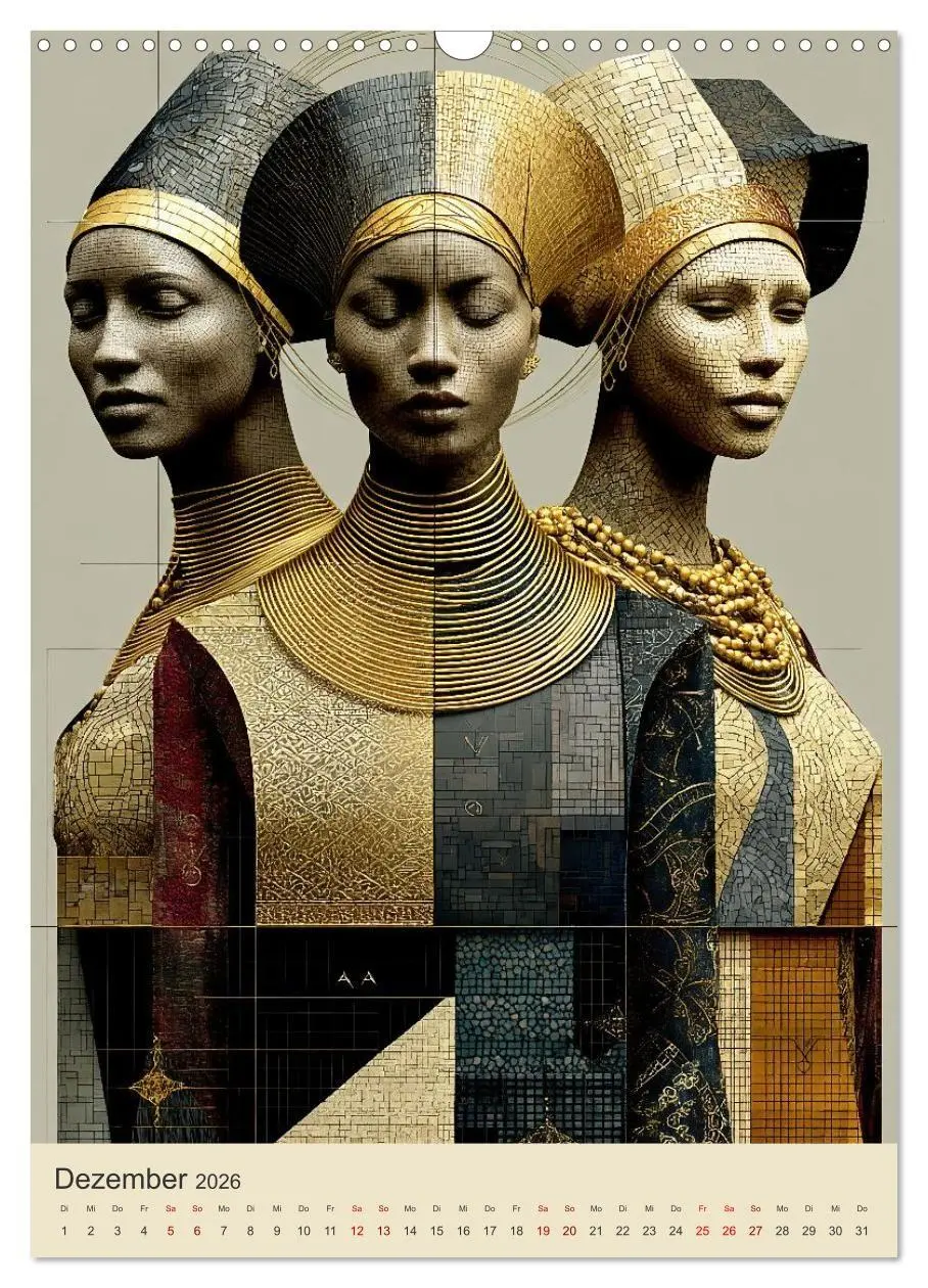 Bild: 9783516656473 | Afrikanische Anmut in Geometrie (Wandkalender 2026 DIN A3 hoch),...