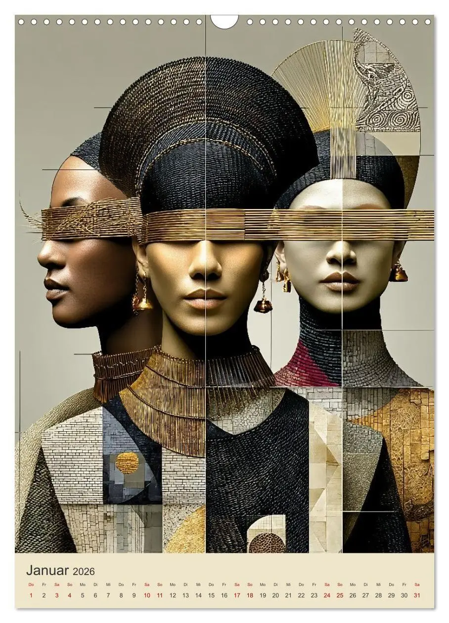 Bild: 9783516656473 | Afrikanische Anmut in Geometrie (Wandkalender 2026 DIN A3 hoch),...