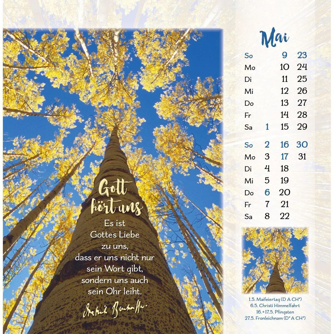 Bild: 9783754876473 | Gott ist für dich 2027 | Dietrich Bonhoeffer-Postkarten-Kalender