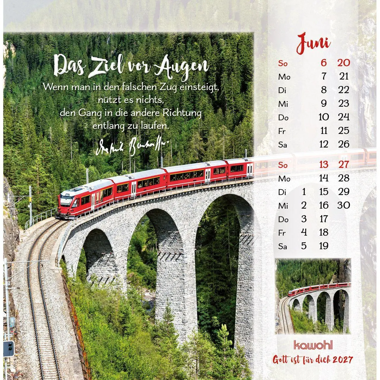 Bild: 9783754876473 | Gott ist für dich 2027 | Dietrich Bonhoeffer-Postkarten-Kalender