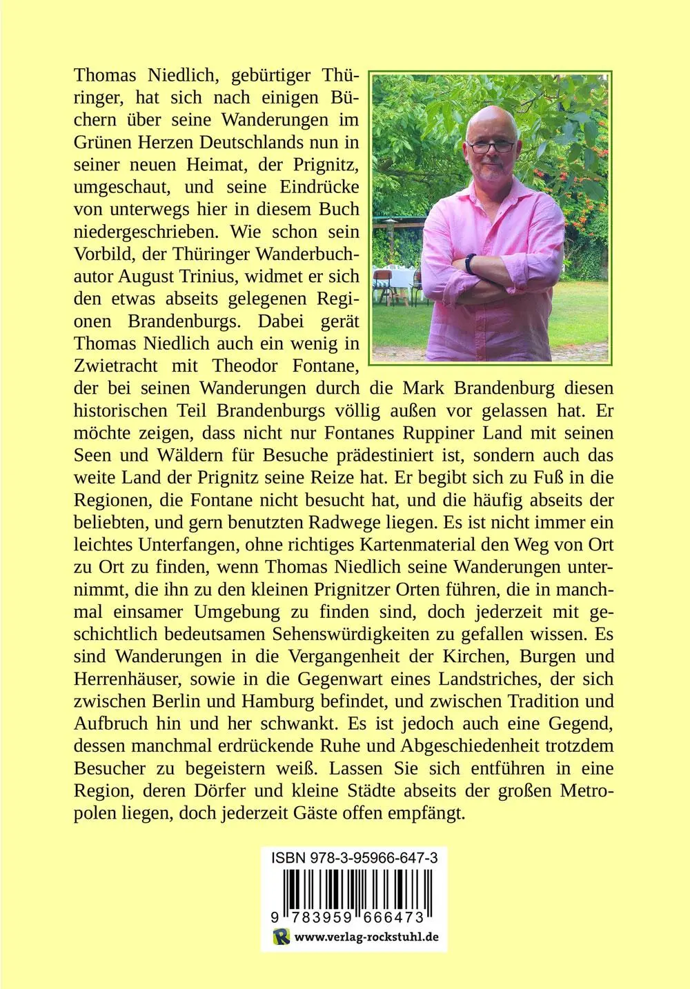 Rückseite: 9783959666473 | Wanderungen in der Prignitz | Zu Fuß unterwegs, wo Fontane nicht war
