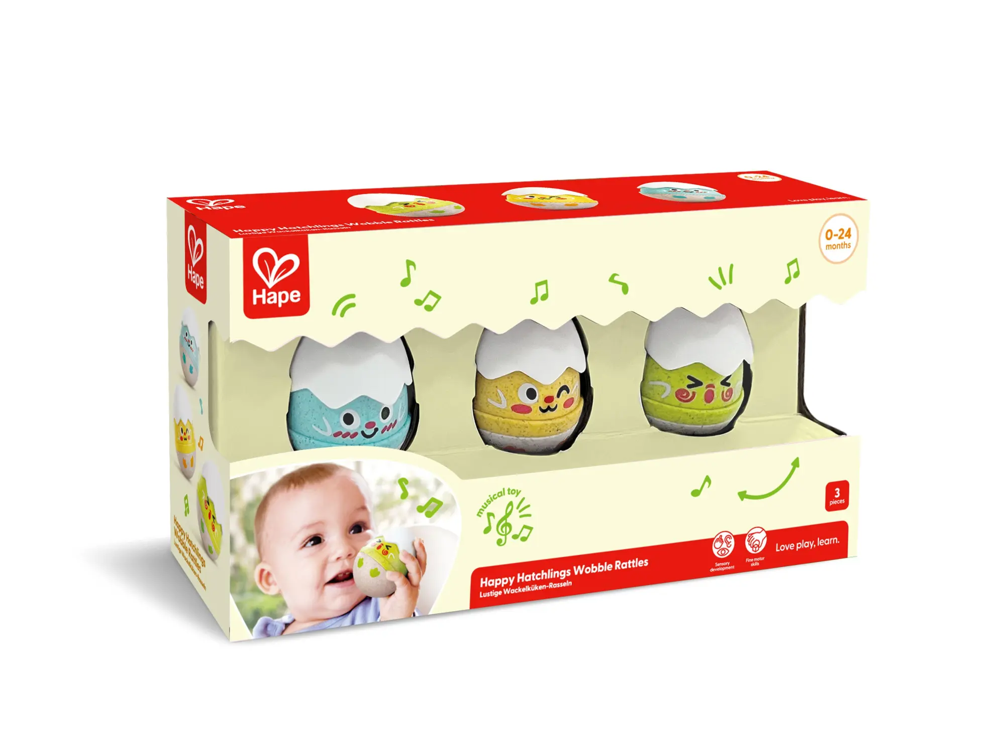 Cover: 6943478046573 | Hape - Lustige Wackelküken-Rasseln | Toynamics Europe GmbH | E0124