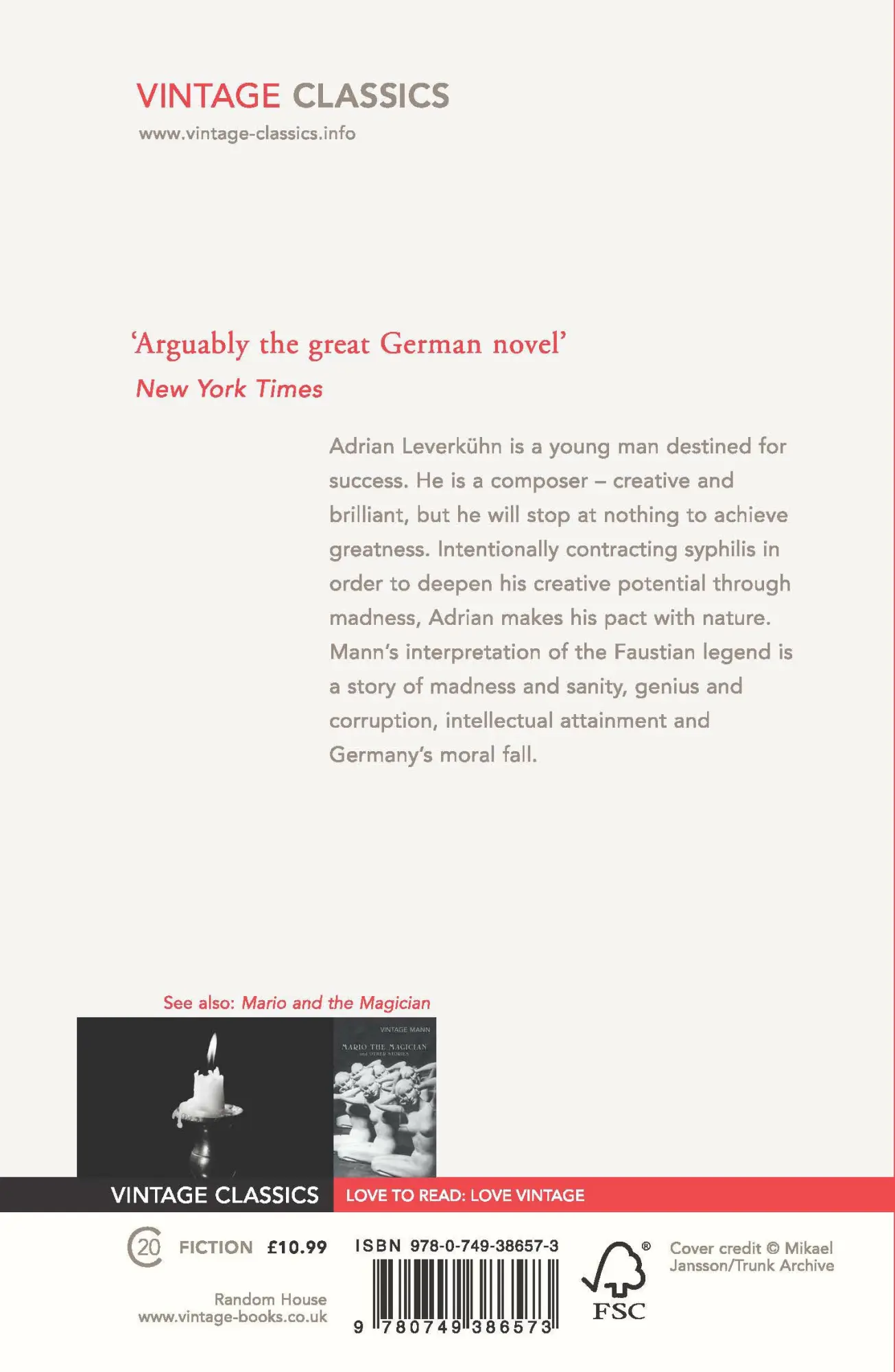 Rückseite: 9780749386573 | Doctor Faustus | Thomas Mann | Taschenbuch | 752 S. | Englisch