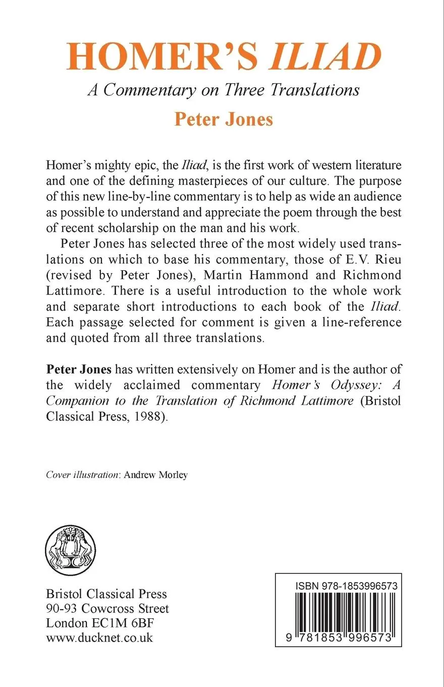 Rückseite: 9781853996573 | Homer's Iliad | A Commentary on Three Translations | Peter Jones