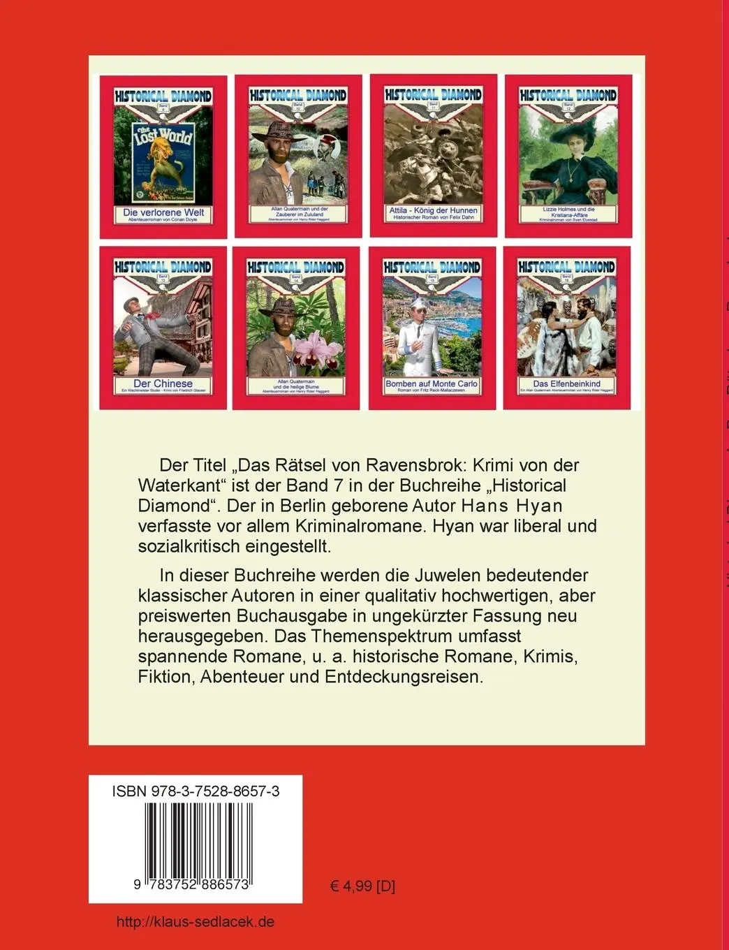 Rückseite: 9783752886573 | Das Rätsel von Ravensbrok | Krimi von der Waterkant | Hans Hyan | Buch
