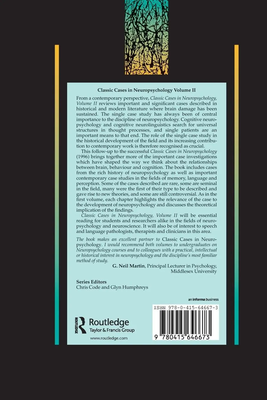 Rückseite: 9780415646673 | Classic Cases in Neuropsychology, Volume II | Chris Code (u. a.)