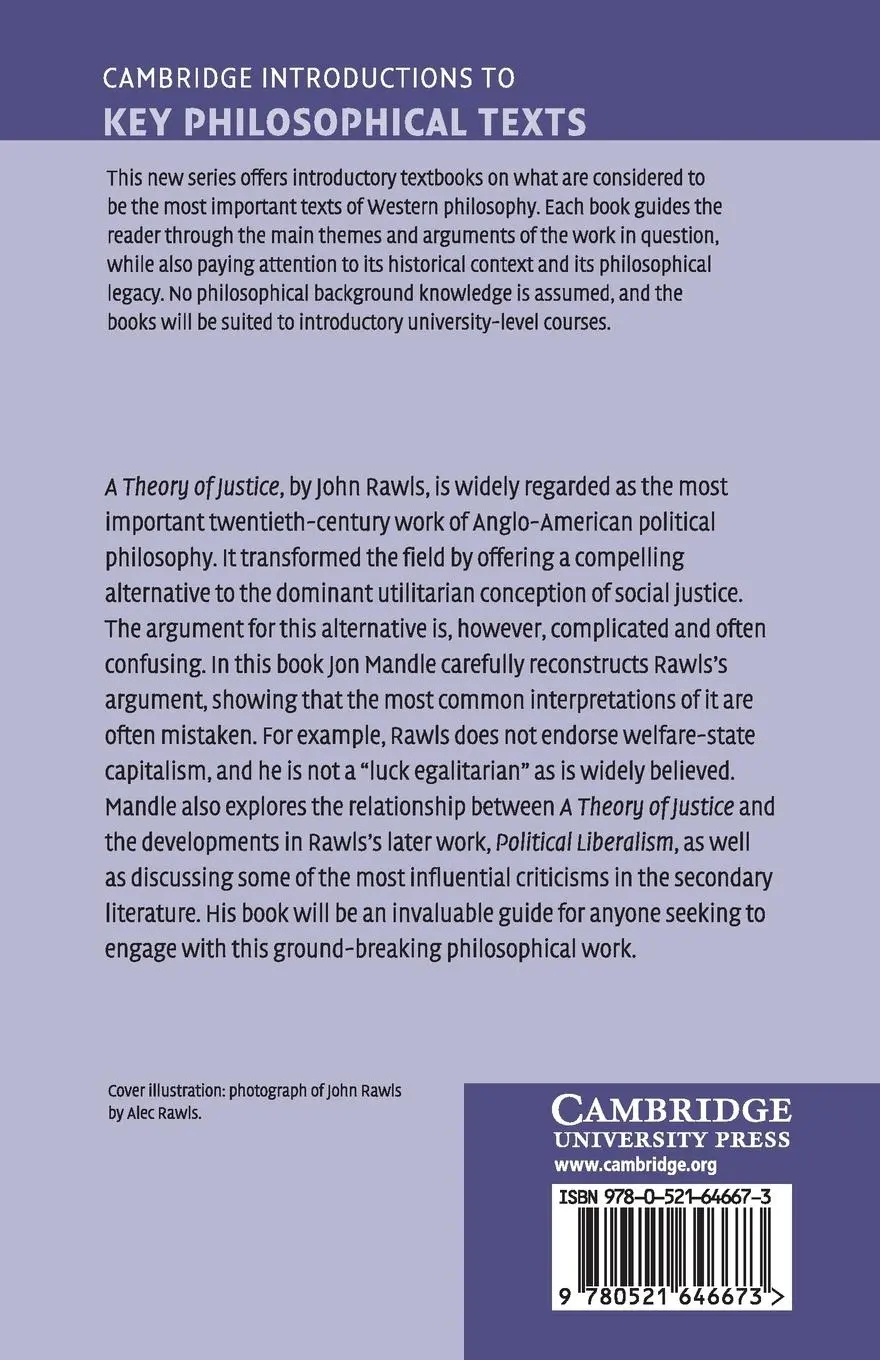 Rückseite: 9780521646673 | Rawls's 'A Theory of Justice' | Jon Mandle | Taschenbuch | Englisch