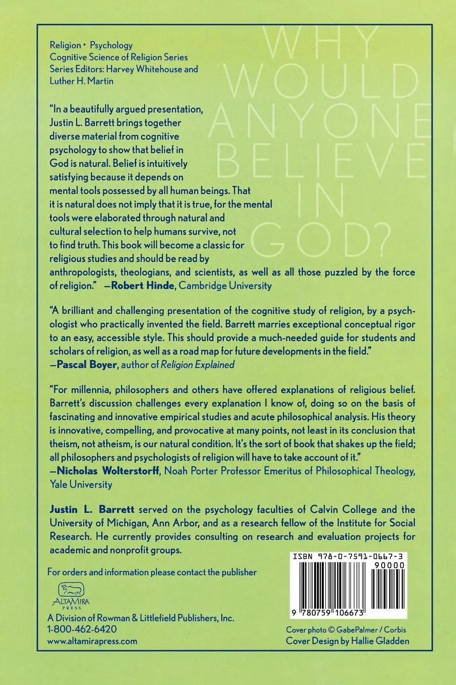 Rückseite: 9780759106673 | Why Would Anyone Believe in God? | Justin L. Barrett | Taschenbuch
