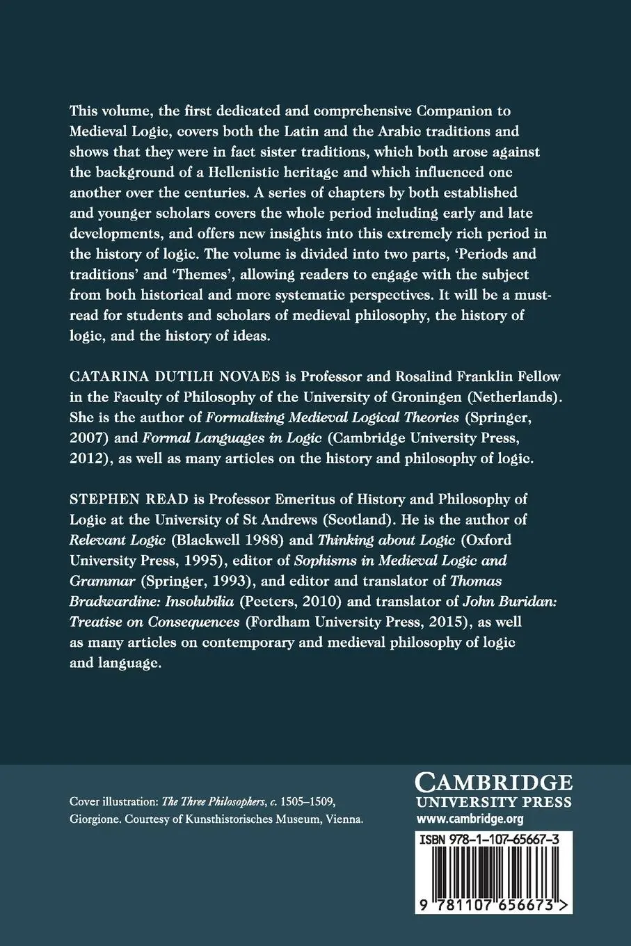 Rückseite: 9781107656673 | The Cambridge Companion to Medieval Logic | Novaes (u. a.) | Buch