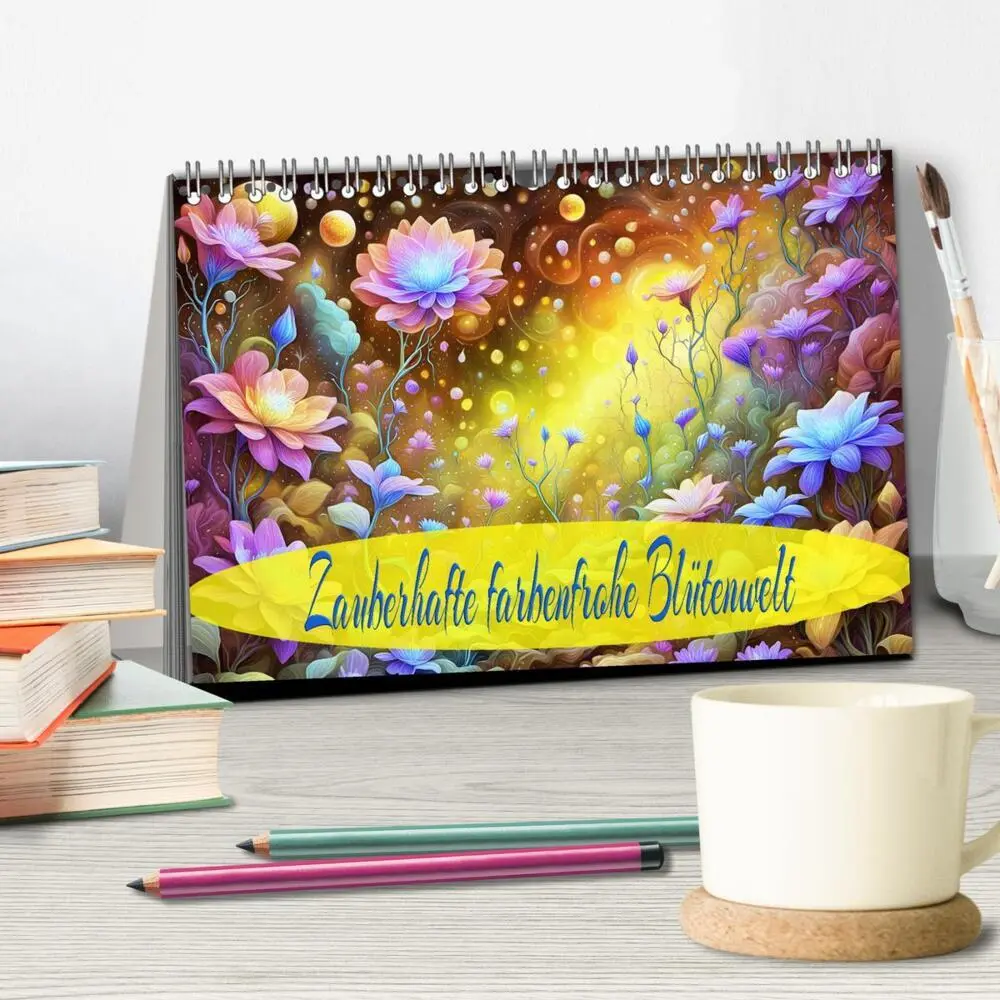 Bild: 9783383816673 | Zauberhafte farbenfrohe Blütenwelt (Tischkalender 2025 DIN A5...