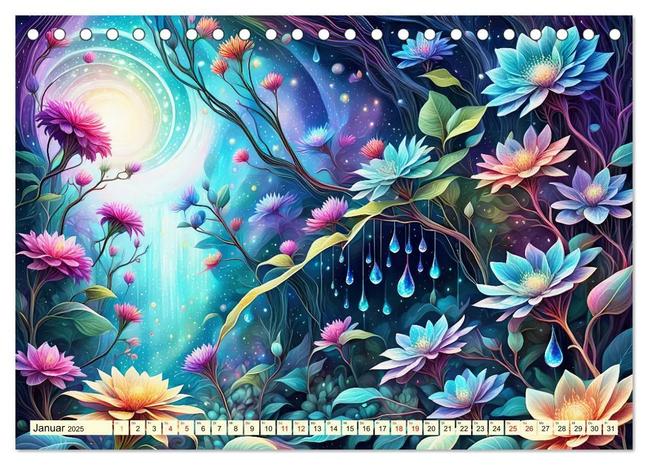 Bild: 9783383816673 | Zauberhafte farbenfrohe Blütenwelt (Tischkalender 2025 DIN A5...
