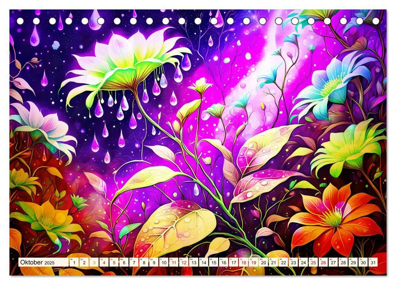 Bild: 9783383816673 | Zauberhafte farbenfrohe Blütenwelt (Tischkalender 2025 DIN A5...