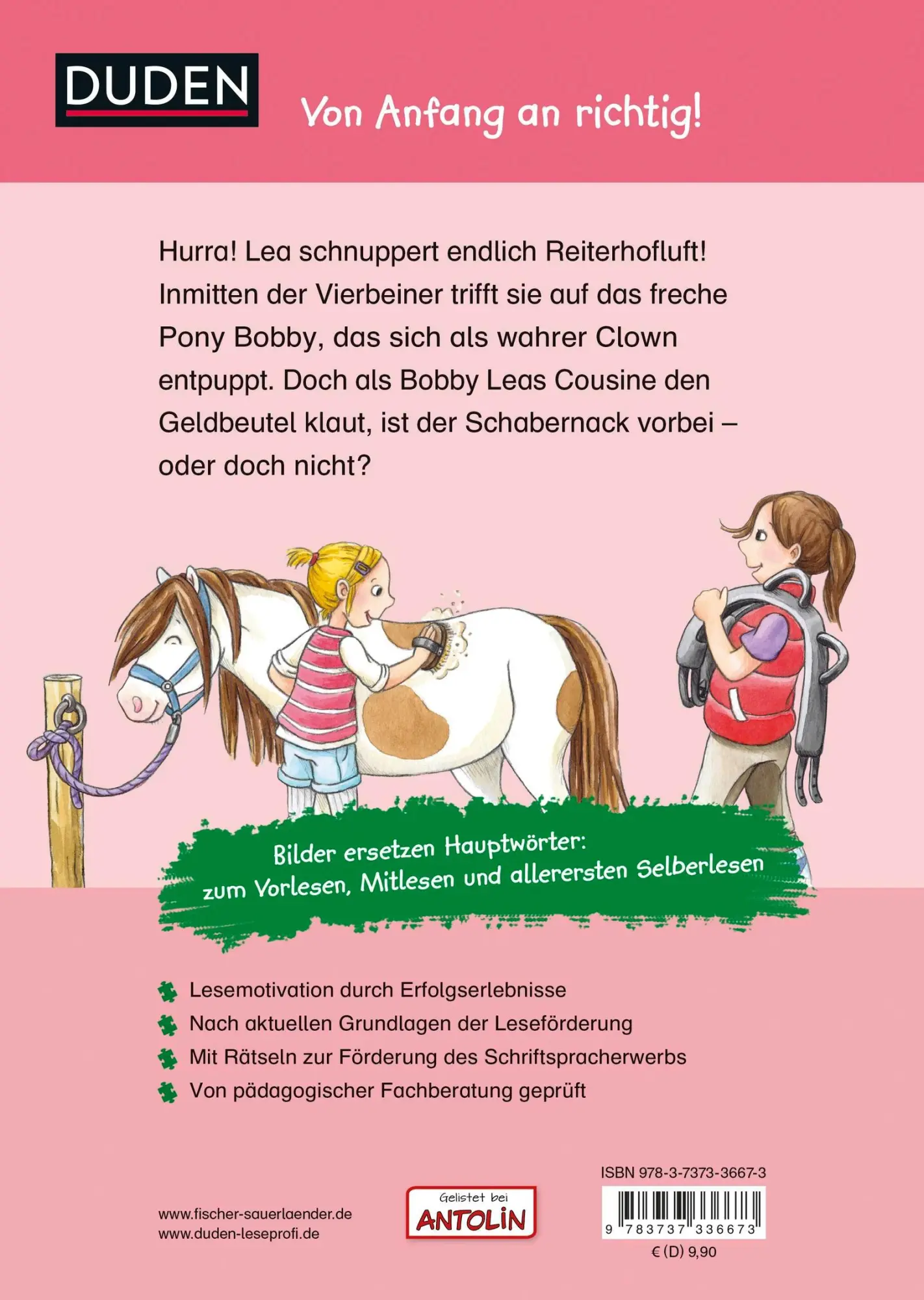 Rückseite: 9783737336673 | Duden Leseprofi - Mit Bildern lesen lernen: Ausflug zum Reiterhof,...
