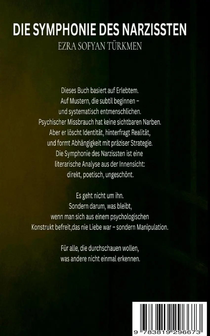Rückseite: 9783819296673 | Die Symphonie des Narzissten | Ezra Sofyan Türkmen | Taschenbuch