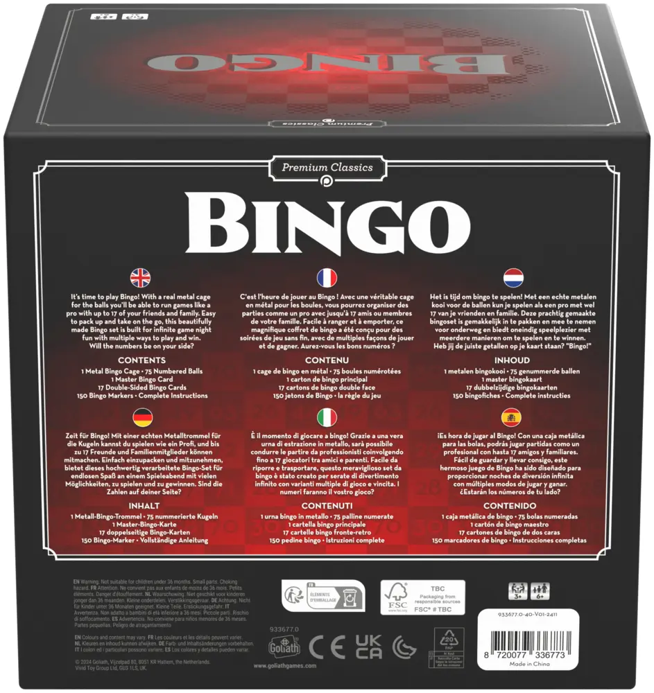 Bild: 8720077336773 | Classics: Bingo | Spiel | 933677.006 | Deutsch | 2025 | Goliath Toys