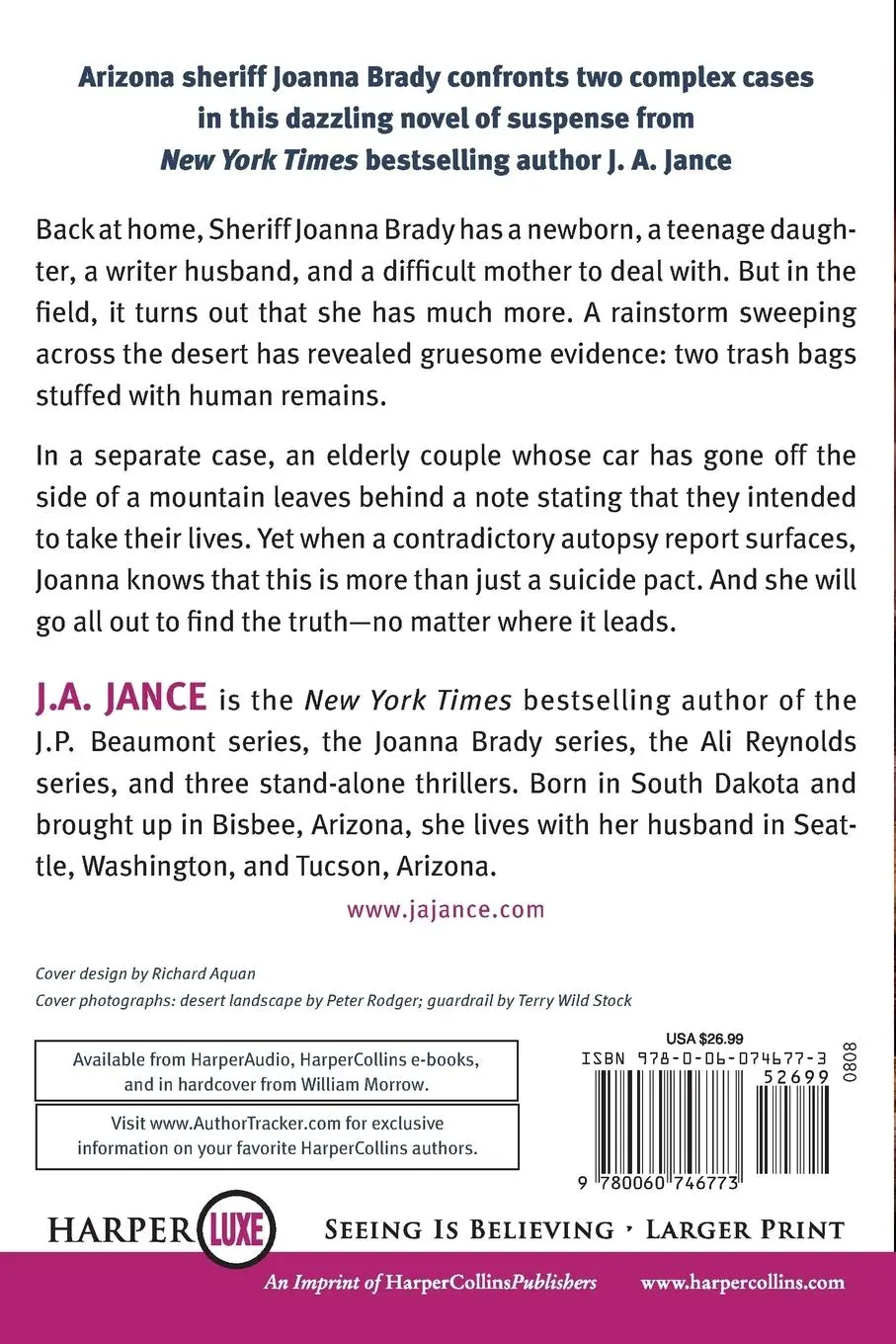 Rückseite: 9780060746773 | Damage Control | A Novel of Suspense | J A Jance | Taschenbuch | 2016