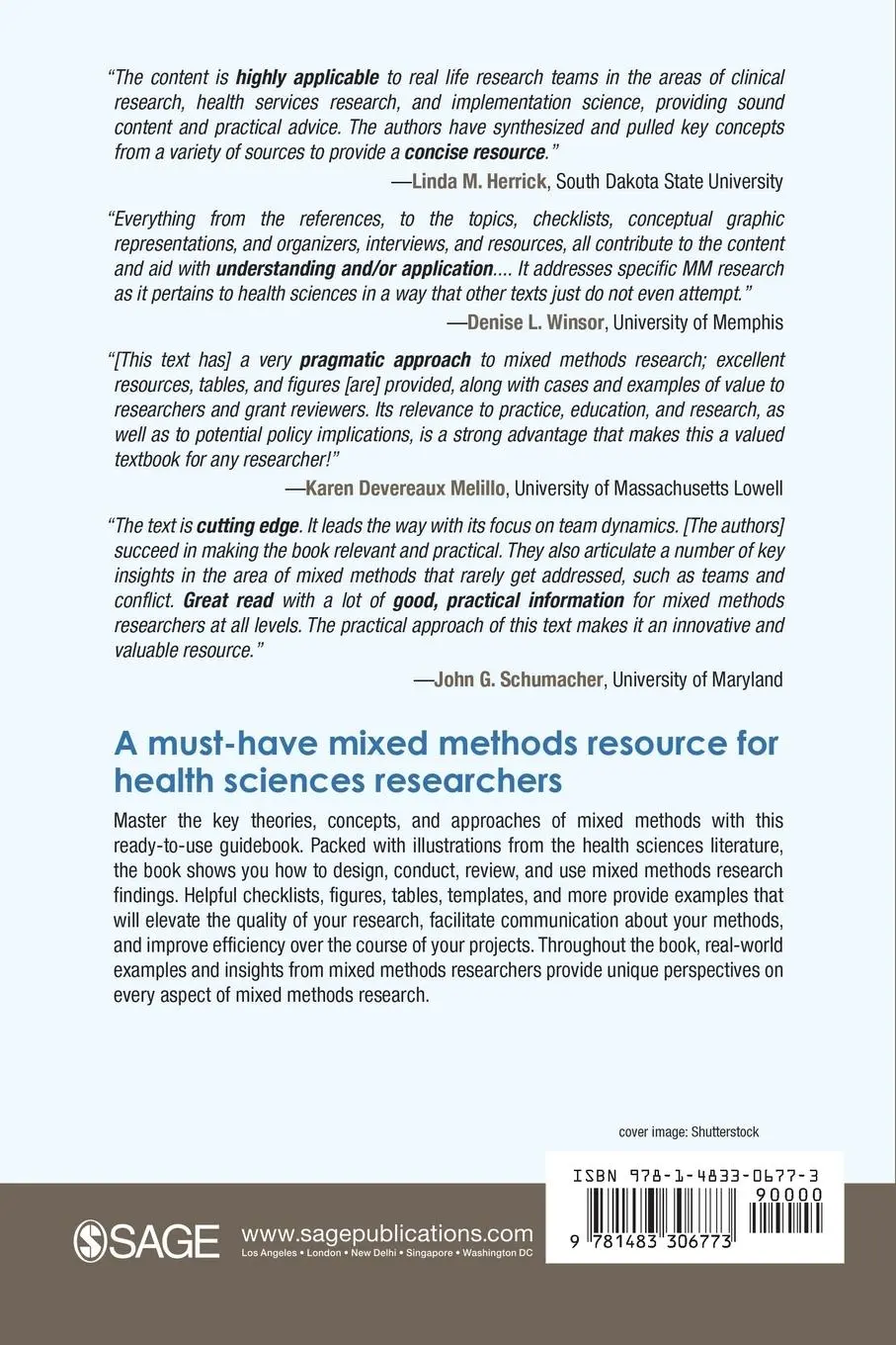 Rückseite: 9781483306773 | Mixed Methods in Health Sciences Research | A Practical Primer | Buch