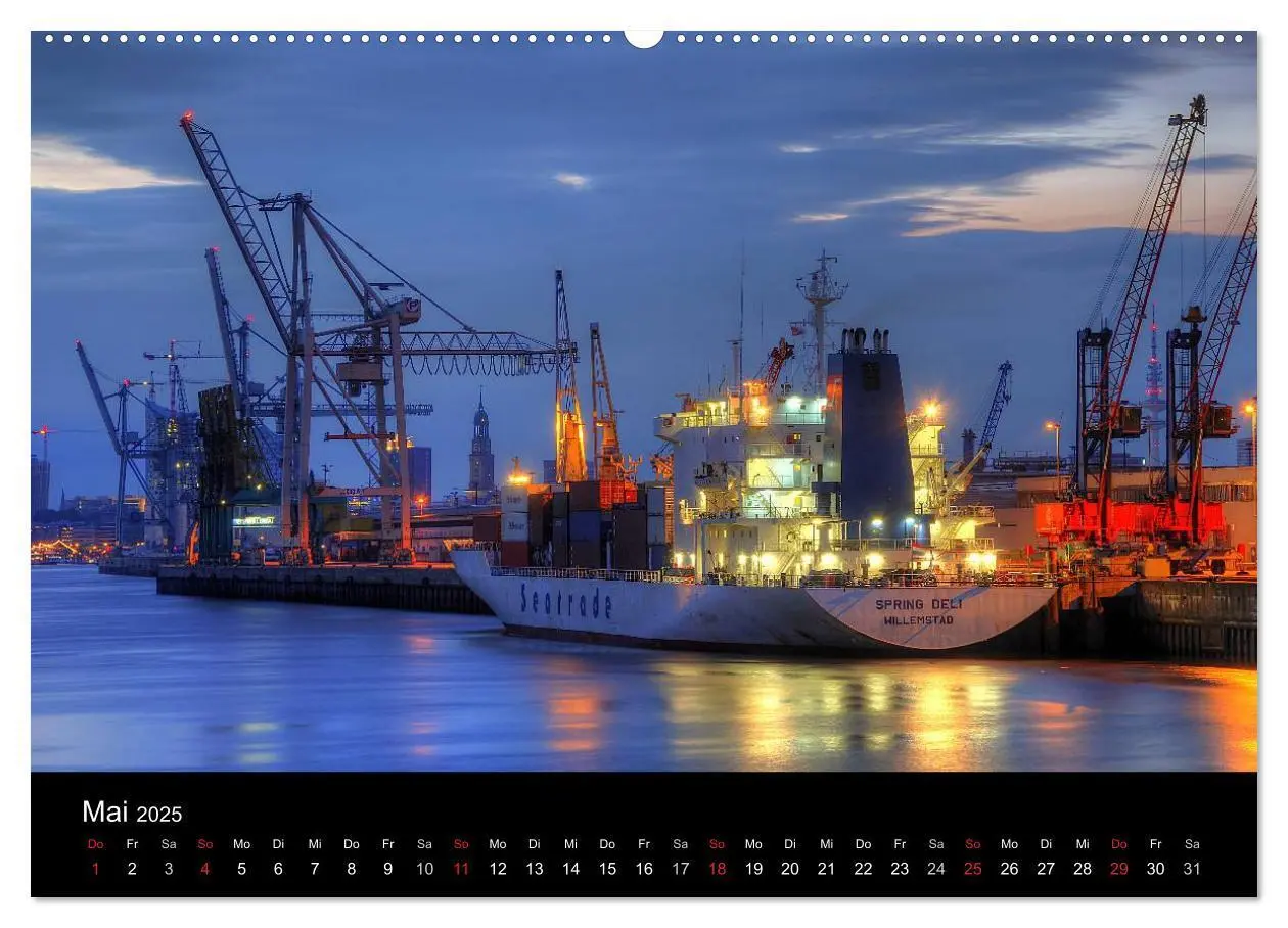 Bild: 9783435756773 | Hamburg (hochwertiger Premium Wandkalender 2025 DIN A2 quer),...