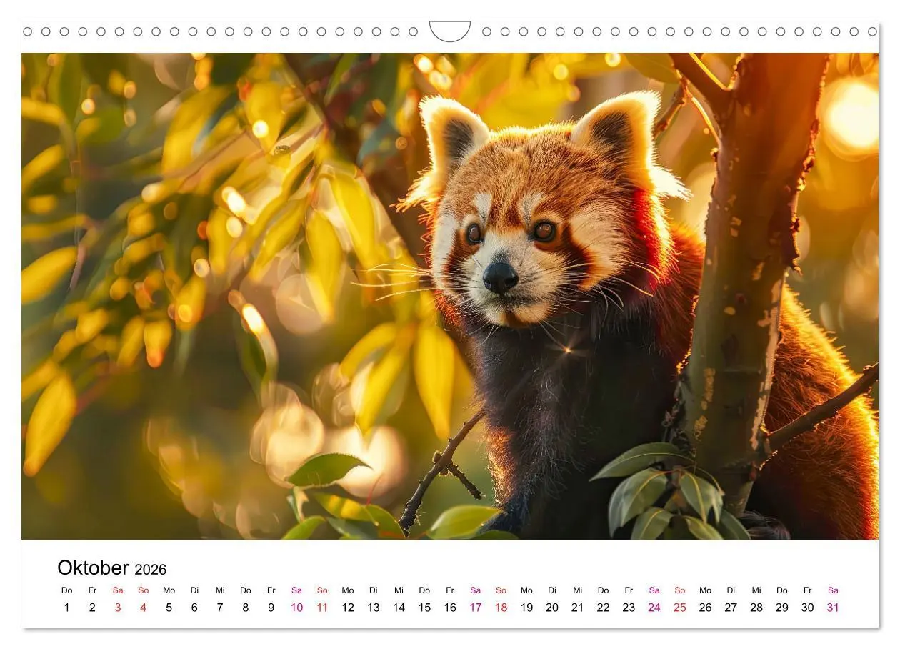 Bild: 9783457396773 | Der Rote Panda (Wandkalender 2026 DIN A3 quer), CALVENDO...
