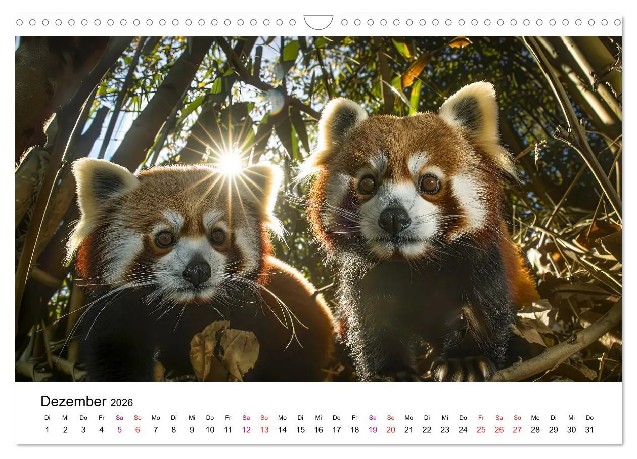 Bild: 9783457396773 | Der Rote Panda (Wandkalender 2026 DIN A3 quer), CALVENDO...