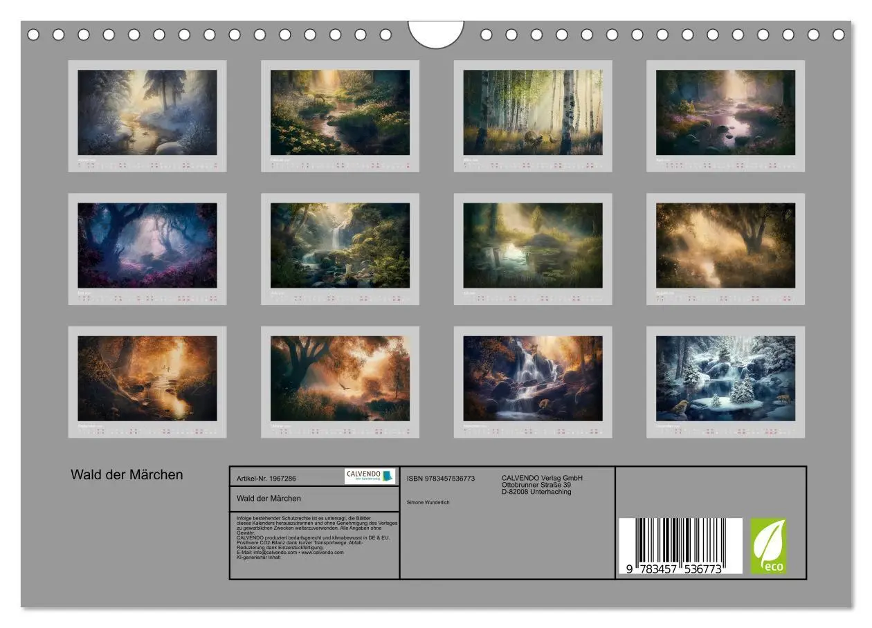 Bild: 9783457536773 | Wald der Märchen (Wandkalender 2026 DIN A4 quer), CALVENDO...