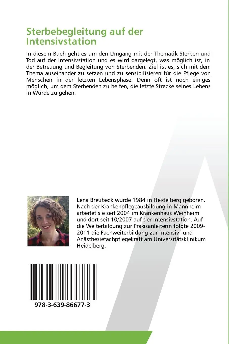 Rückseite: 9783639866773 | Sterbebegleitung auf der Intensivstation | Was noch möglich ist | Buch