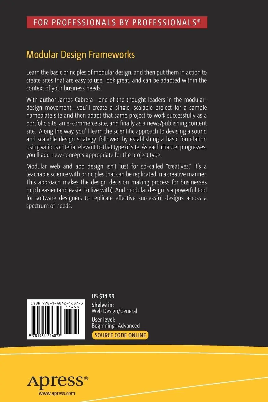 Rückseite: 9781484216873 | Modular Design Frameworks | A Projects-based Guide for UI/UX Designers
