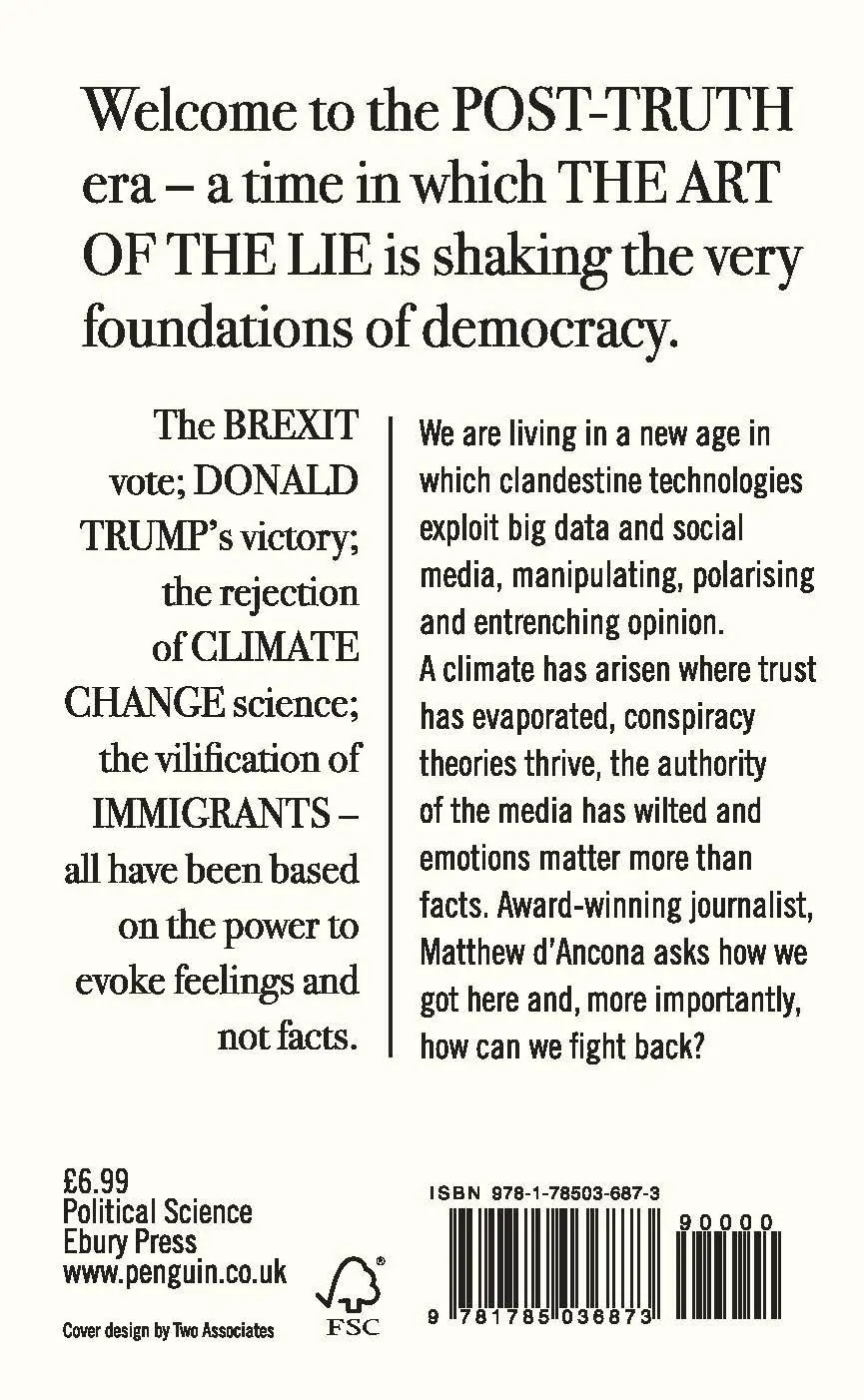 Rückseite: 9781785036873 | Post-Truth | The New War on Truth and How to Fight Back | D'Ancona