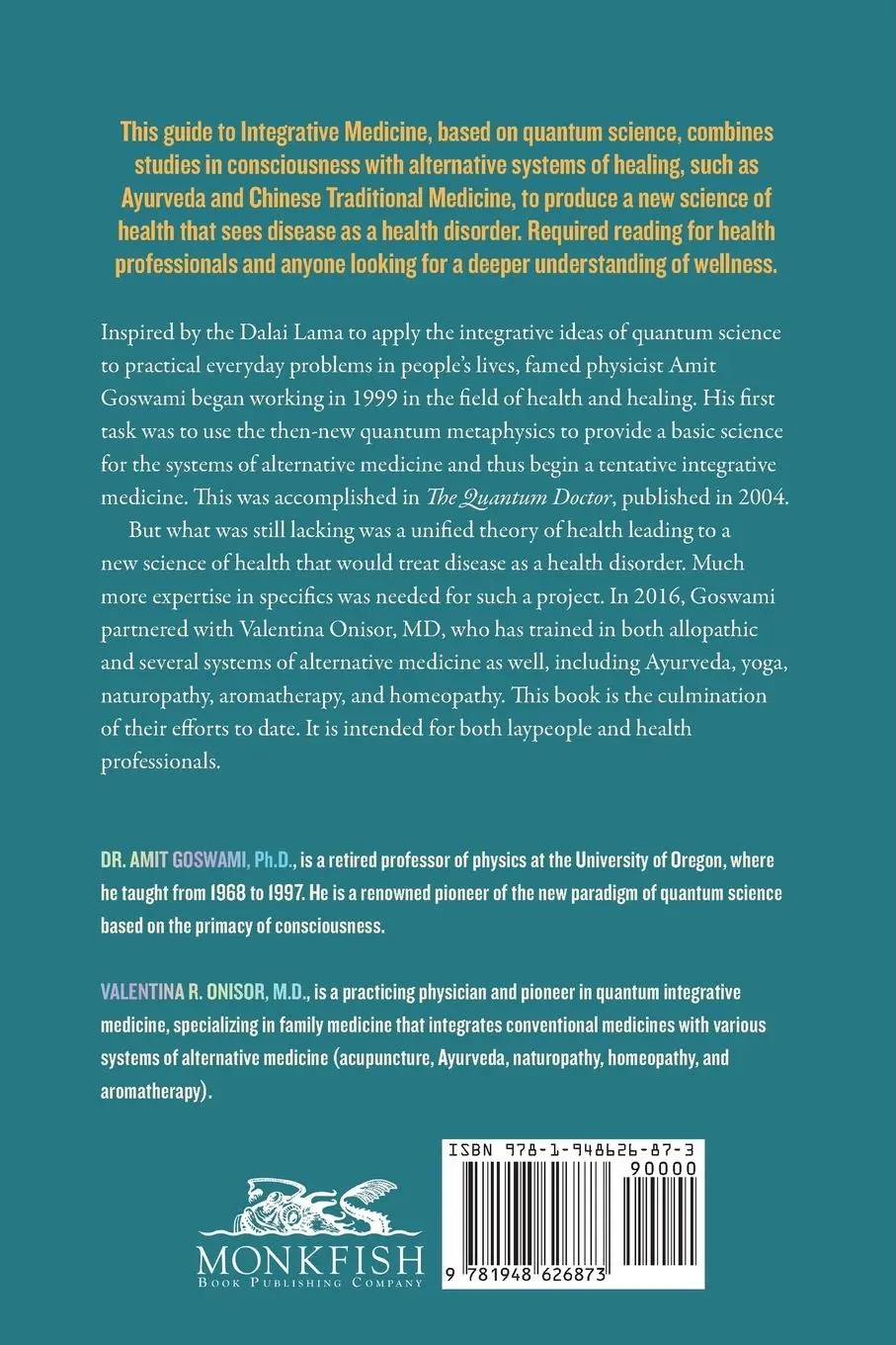 Rückseite: 9781948626873 | Quantum Integrative Medicine | Amit Goswami (u. a.) | Taschenbuch