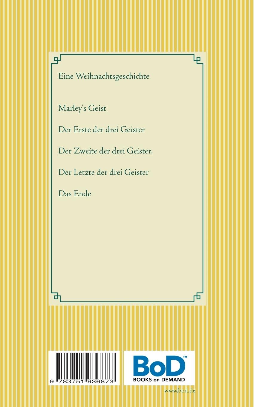 Rückseite: 9783751936873 | Eine Weihnachtsgeschichte | Charles Dickens | Taschenbuch | 116 S.