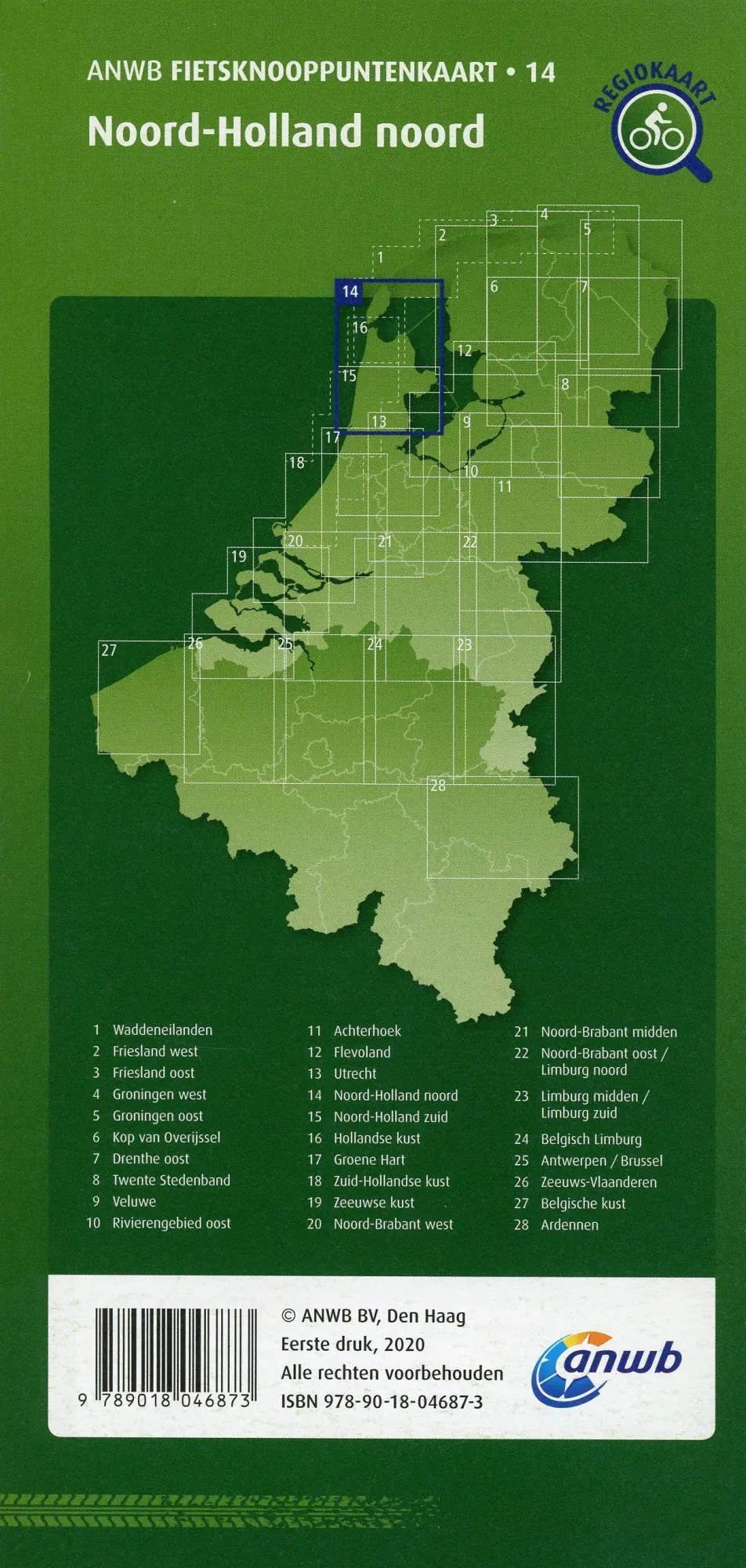 Bild: 9789018046873 | Noord-Holland noord (Alkmaar / Enkhuizen / Den Helder) 1:100 000