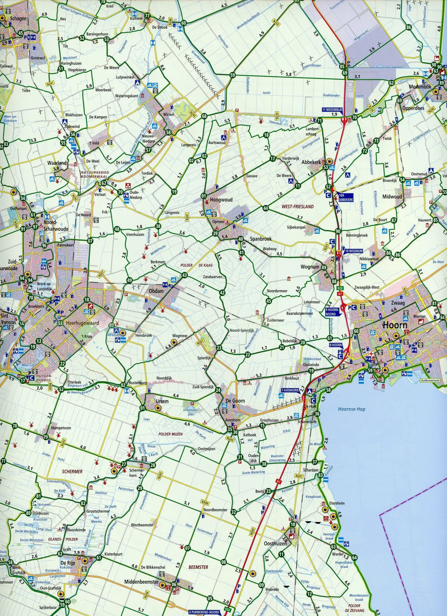 Bild: 9789018046873 | Noord-Holland noord (Alkmaar / Enkhuizen / Den Helder) 1:100 000