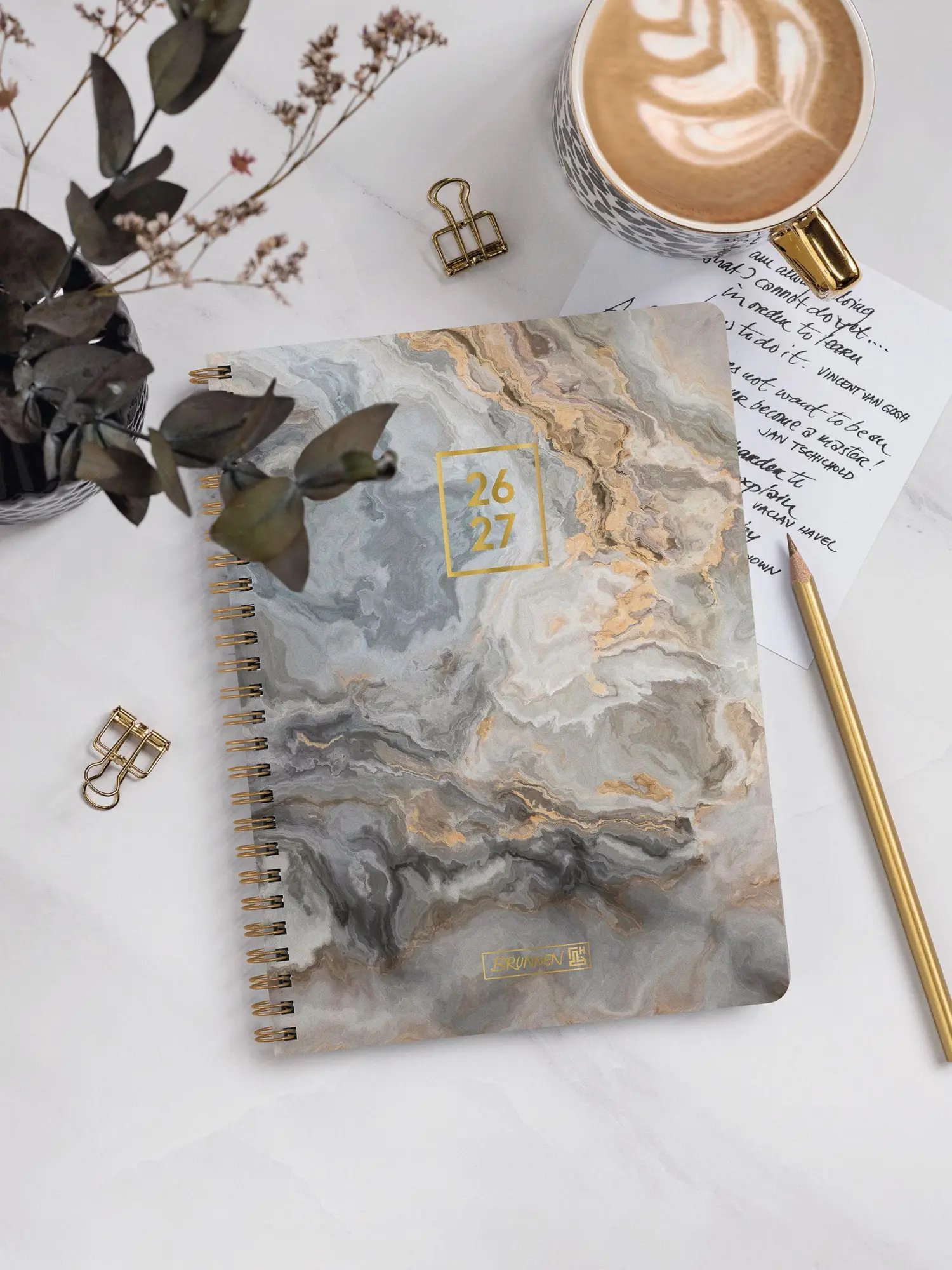 Bild: 4061947156973 | Schülerkalender Style 2026/2027 "Pastel Marble" A5, Kunststoff | Buch