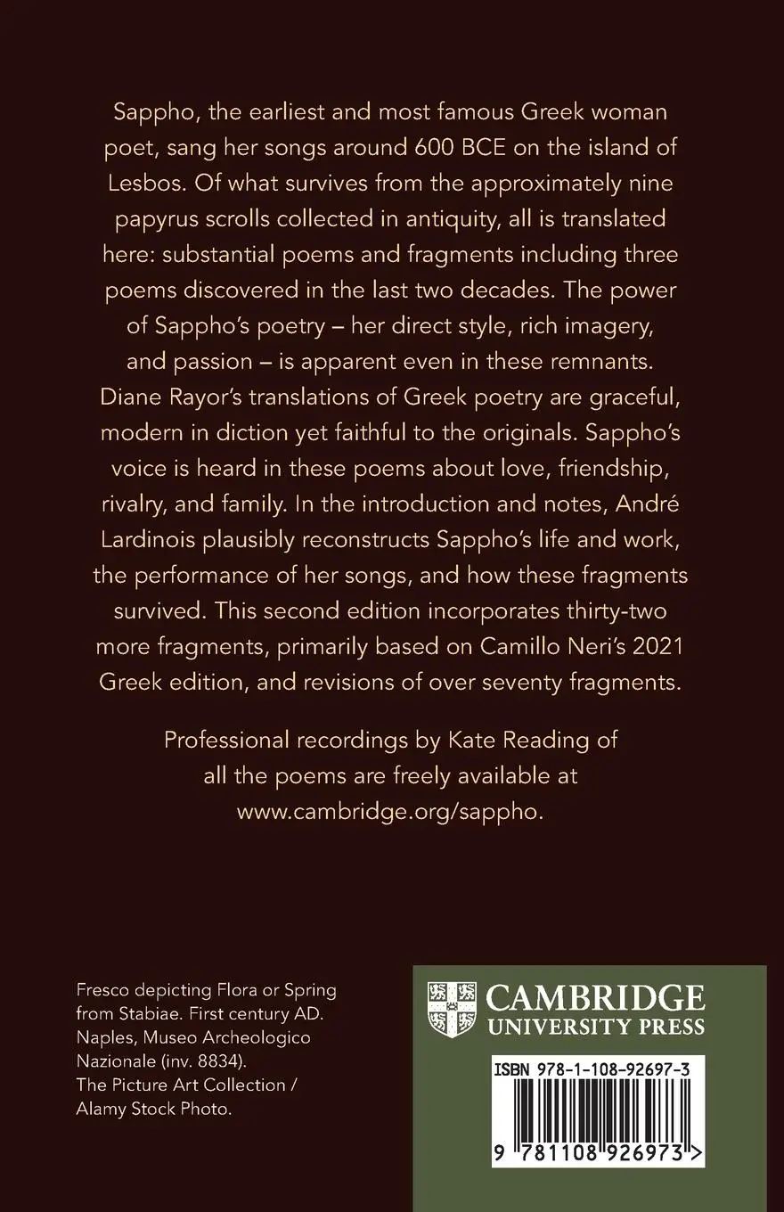 Rückseite: 9781108926973 | Sappho | Taschenbuch | Englisch | 2023 | Cambridge University Press
