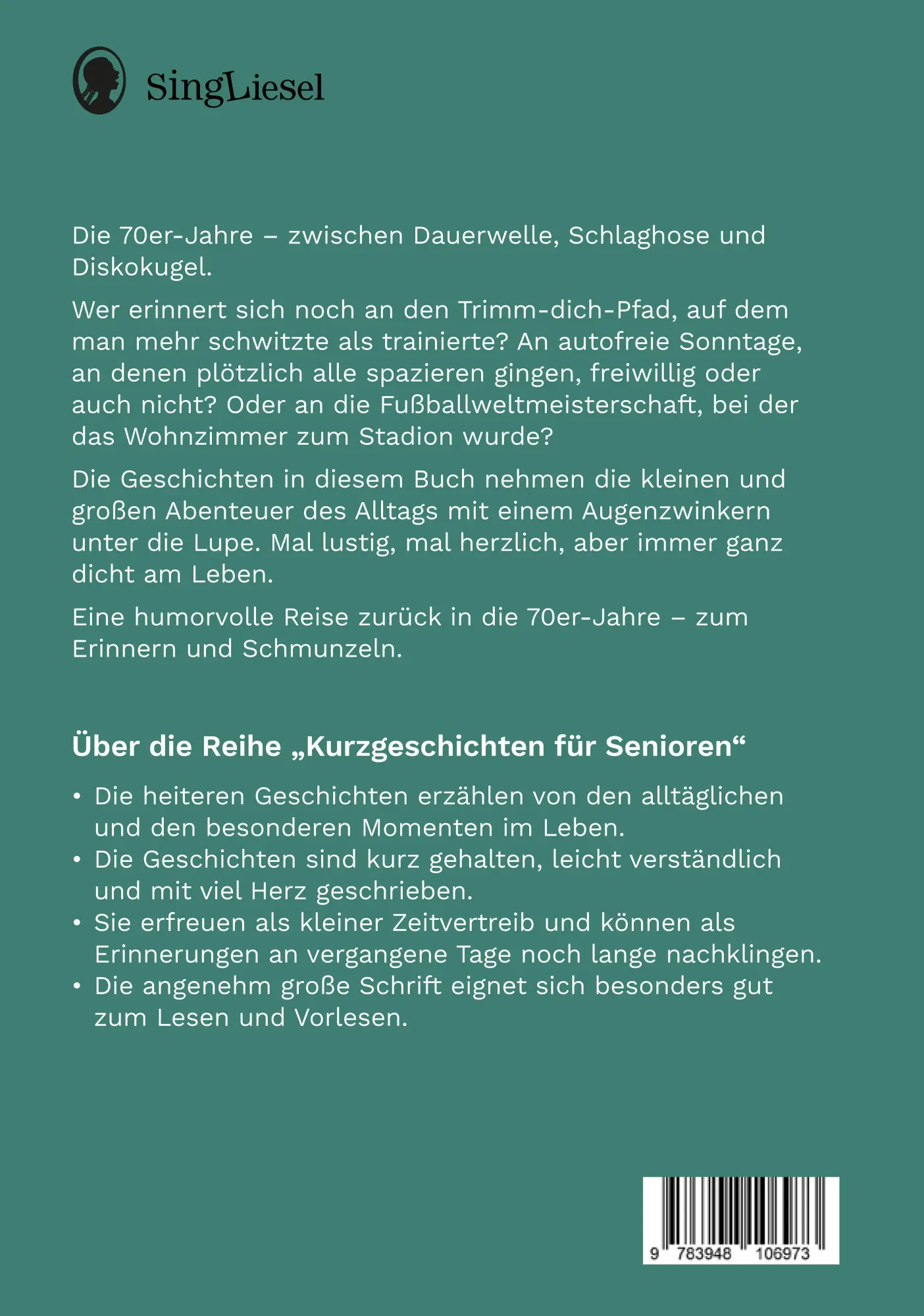 Bild: 9783948106973 | Geschichten aus den 70ern | Kurzgeschichten für Senioren. Großdruck