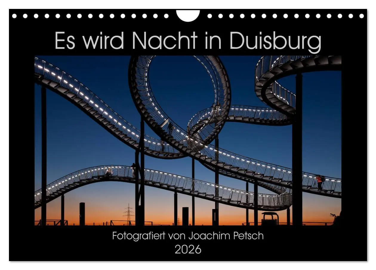 Cover: 9783457887073 | Es wird Nacht in Duisburg (Wandkalender 2026 DIN A4 quer), CALVENDO...
