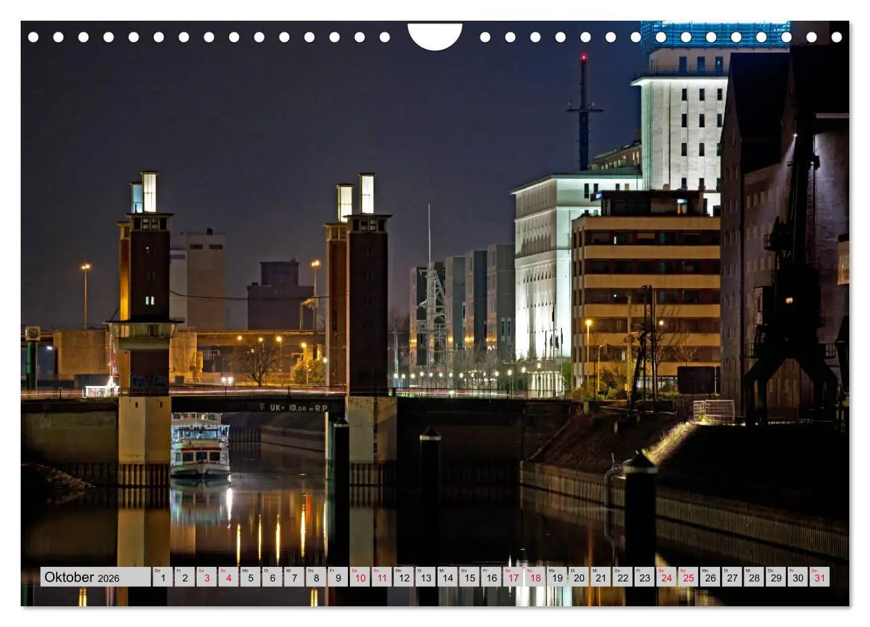 Bild: 9783457887073 | Es wird Nacht in Duisburg (Wandkalender 2026 DIN A4 quer), CALVENDO...