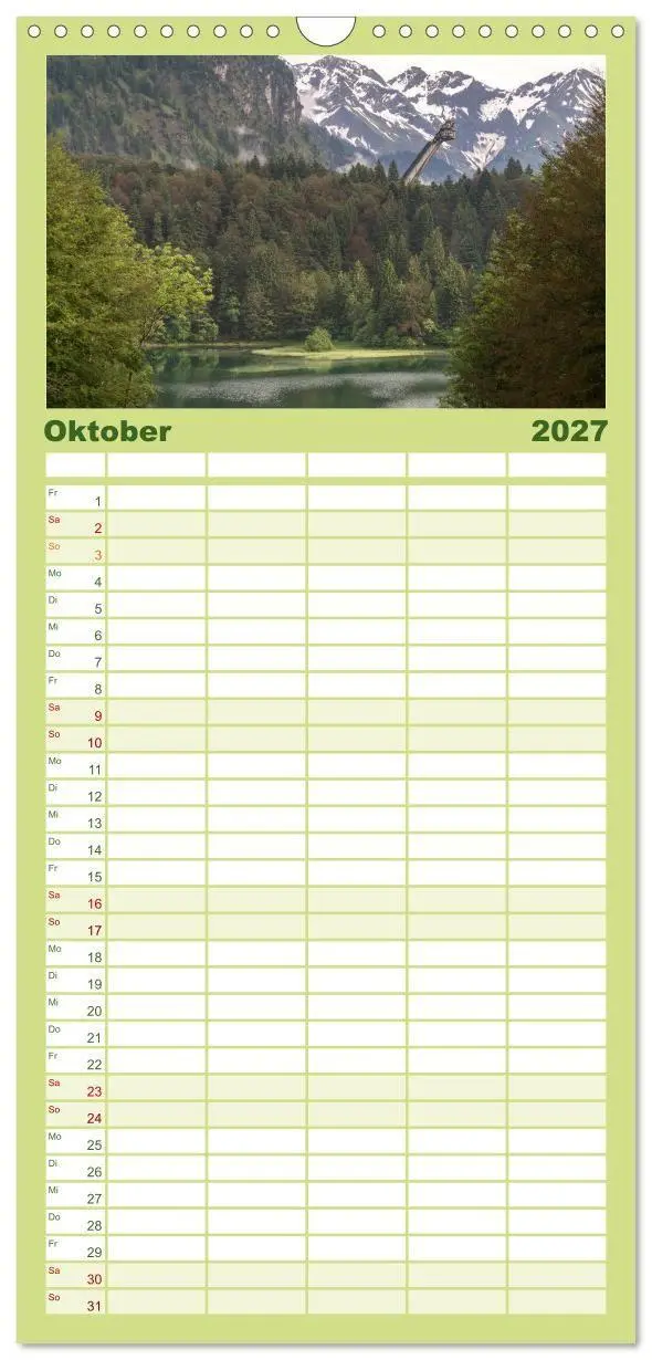 Bild: 9783594337073 | Familienplaner 2027 - Oberstdorf und Umgebung mit 5 Spalten...