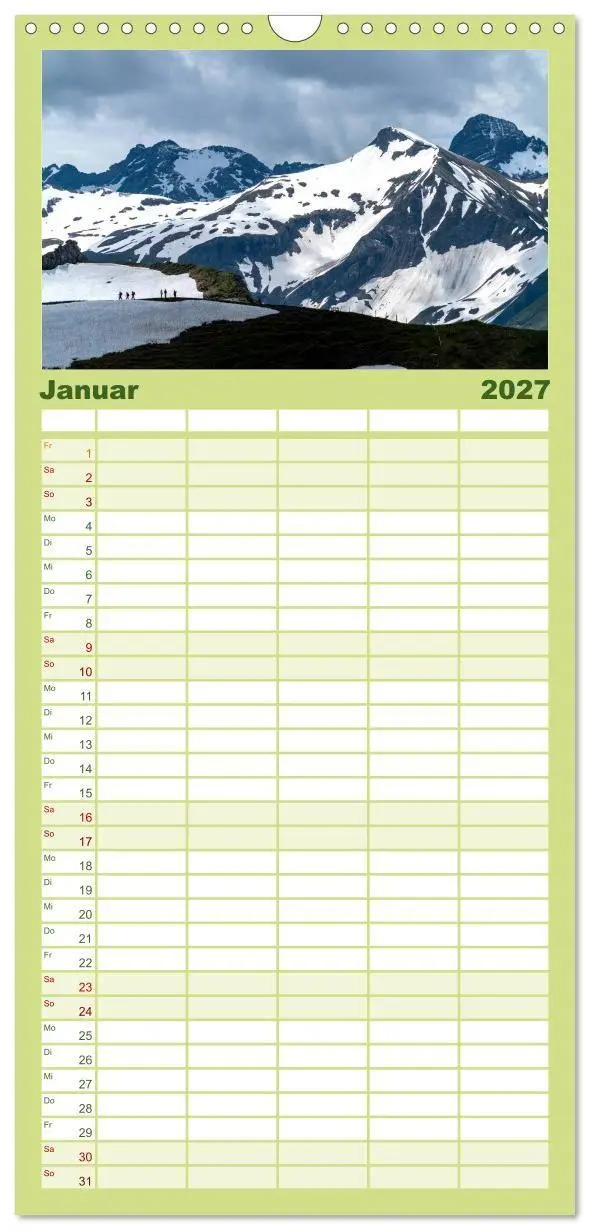 Bild: 9783594337073 | Familienplaner 2027 - Oberstdorf und Umgebung mit 5 Spalten...