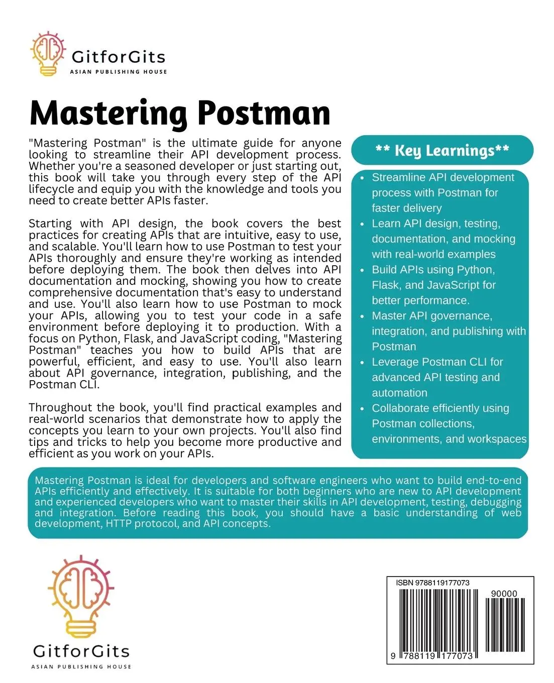 Rückseite: 9788119177073 | Mastering Postman | Oliver James | Taschenbuch | Englisch | 2023