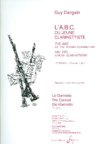 Cover: 9790043017073 | Abc De Jeune Clarinettiste 1 | Dangain | Buch | Gerard Billaudot